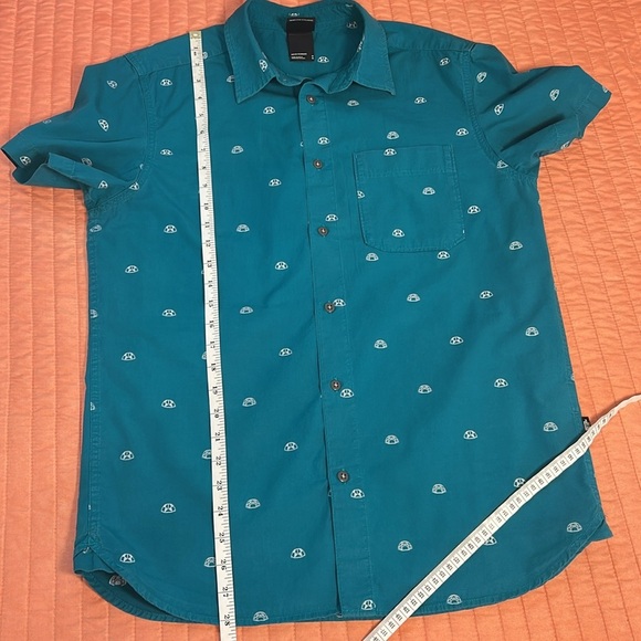 The North Face Baytrail Mens‎ Green Short Sleeve Button Down Shirt Tents sz M - Picture 8 of 13